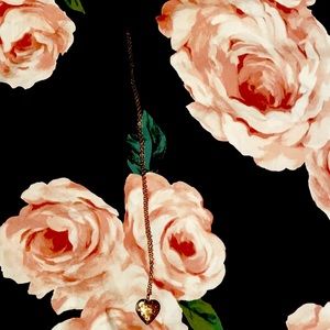 16” gold plated heart locket.